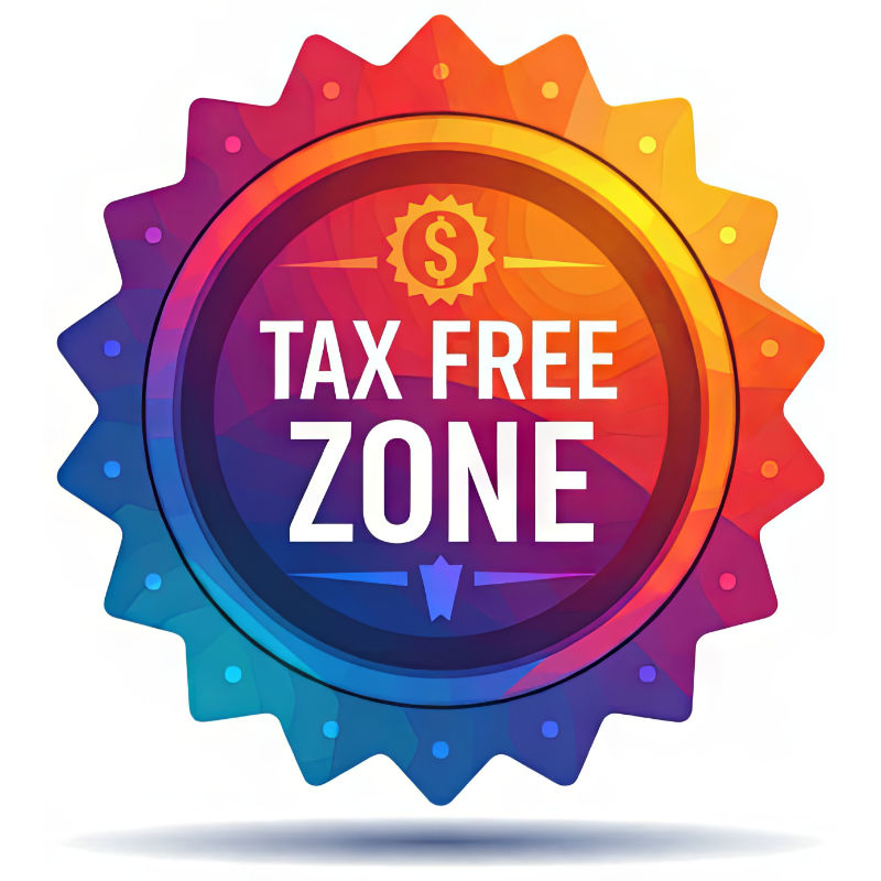 tax free zone badge